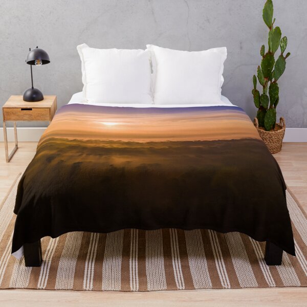 Item preview, Sunrise shining golden rays through the early morning fog softly blanketing a prehistoric landscape designed and sold by James-Cole.