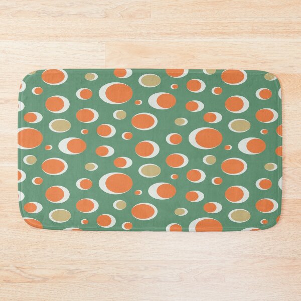 Item preview, Mid Century Mod Orange Bubbles on Sage Air designed and sold by FrancesPoff.