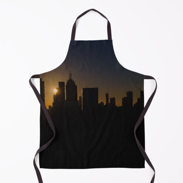 Item preview, Melbourne city skyline silhouetted by a dramatic sunset designed and sold by James-Cole.