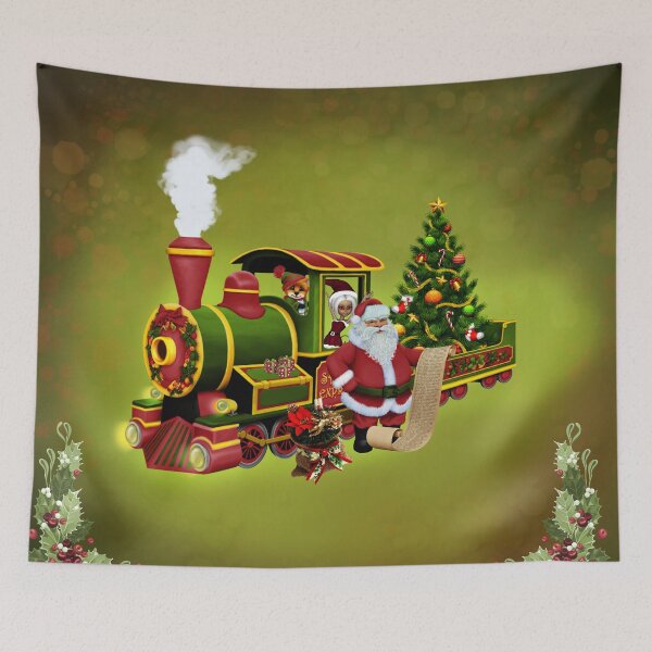 Item preview, Santa Claus with a train designed and sold by nicky2342.