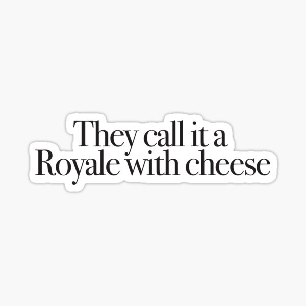 Pulp Fiction - Royale mit Käse Sticker