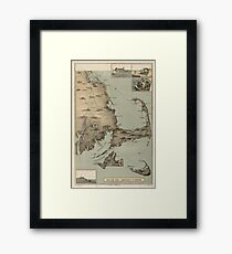 Vintage Map of Cape Cod (1885) Framed Print