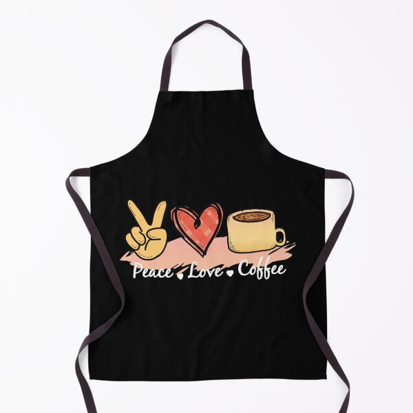 Item preview, Peace Love Coffee Peace Sign Heart Coffee Lovers Design designed and sold by enjoytheshirt.