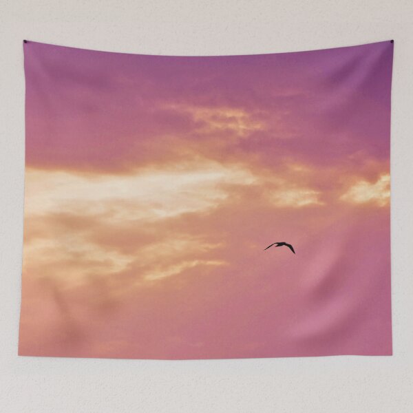 Item preview, Cute Flying Bird In The Pink Sky designed and sold by maisiriva.