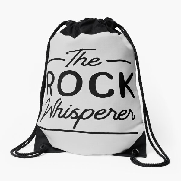 The rock whisperer Drawstring Bag