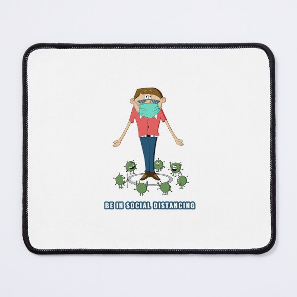 Item preview, Corona Cartoon Be in Social Distancing Print  designed and sold by Darshan Modi.