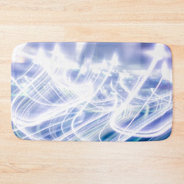 Item preview, Chaotic white-blue wavy light streaks of energy and electricity 2 designed and sold by James-Cole.