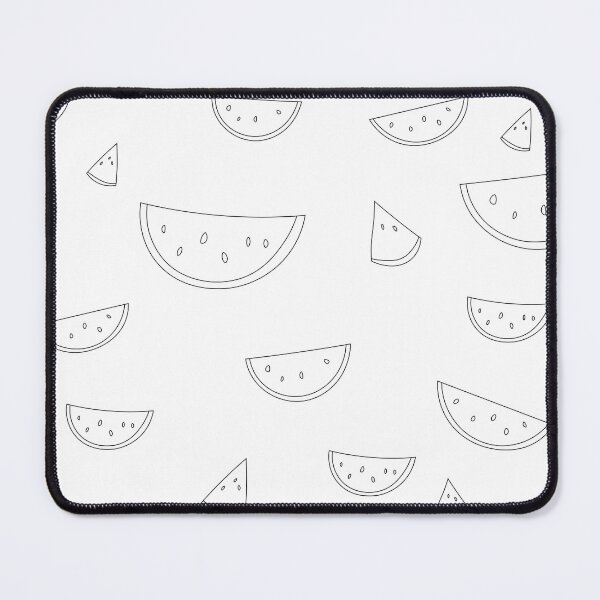 Item preview, Watermelon Slices Black Art Print designed and sold by lineartdesigns.