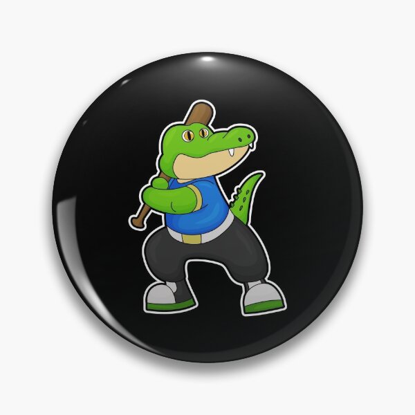 Item preview, Crocodile at Baseball with Baseball bat designed and sold by Snabdesign84.