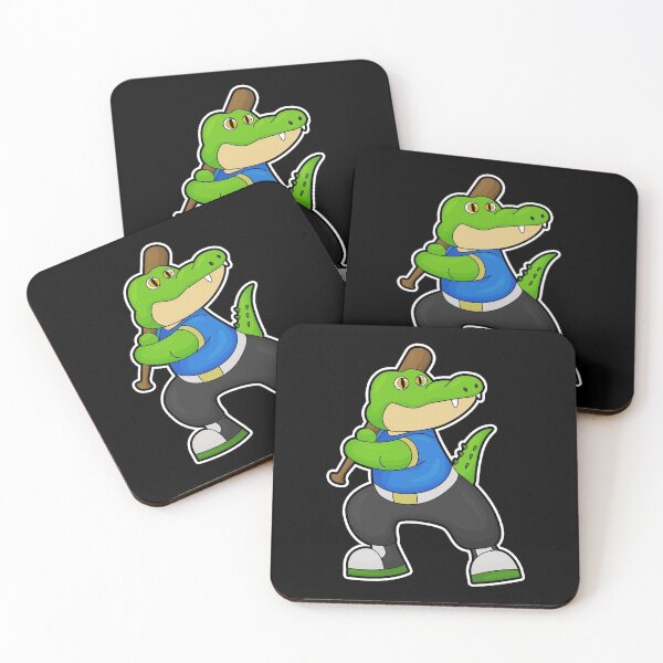 Item preview, Crocodile at Baseball with Baseball bat designed and sold by Snabdesign84.