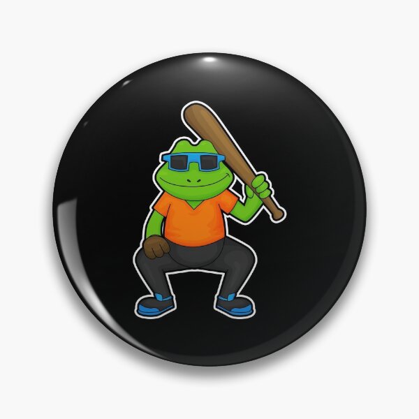Item preview, Frog at Baseball with Baseball bat & Sunglasses designed and sold by Snabdesign84.