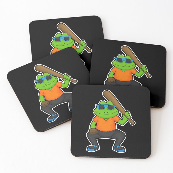 Item preview, Frog at Baseball with Baseball bat & Sunglasses designed and sold by Snabdesign84.