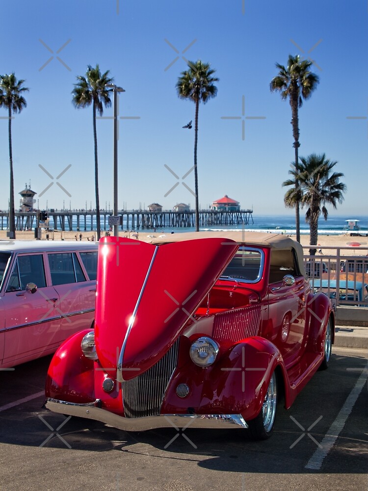 "Huntington Beach Car Show" Poster for Sale by CarolM Redbubble