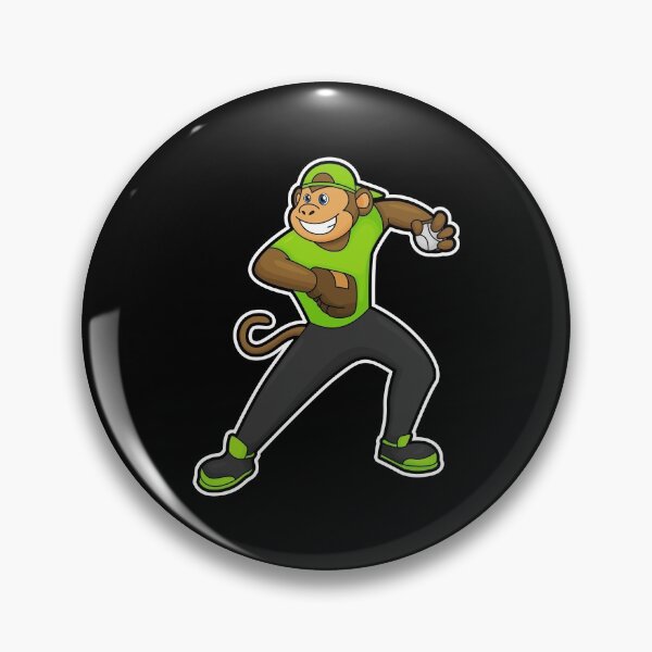 Item preview, Monkey at Baseball with Baseball bat designed and sold by Snabdesign84.