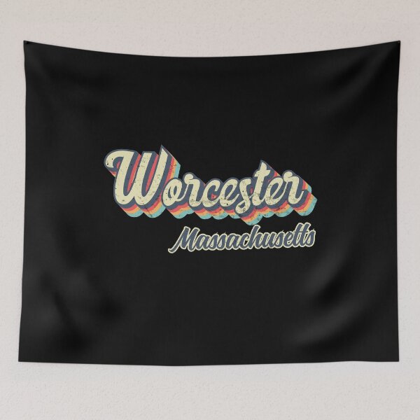 Item preview, Worcester city Massachusetts Retro Vintage 70s rainbow designed and sold by Teelogic.