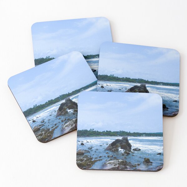 Item preview, Ocean/Sea Waves Sky and Rock Stones Beautiful Blue Background designed and sold by Mohammed Sohail Khan.