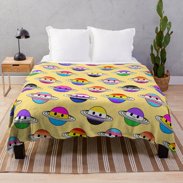 Item preview, Cute Pride Planets (yellow background) designed and sold by mariiecx.