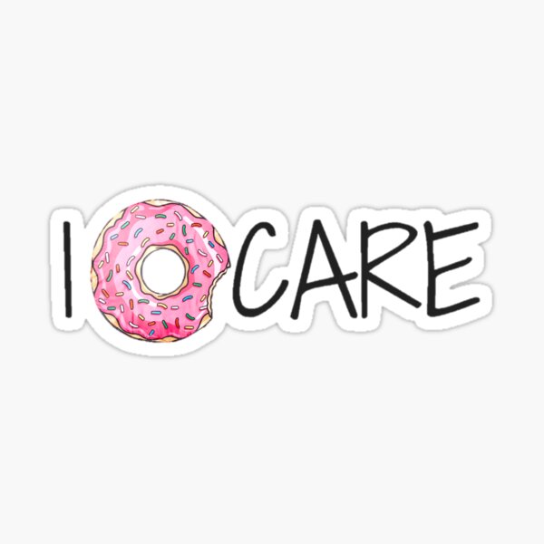 I Donut Care Sticker