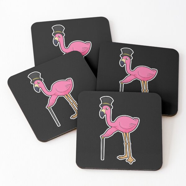 Item preview, Flamingo as Groom with Hat & cane designed and sold by Snabdesign84.