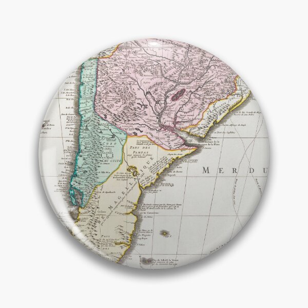 Item preview, Antique South America Map (1750-1760) designed and sold by FindYouByZ.