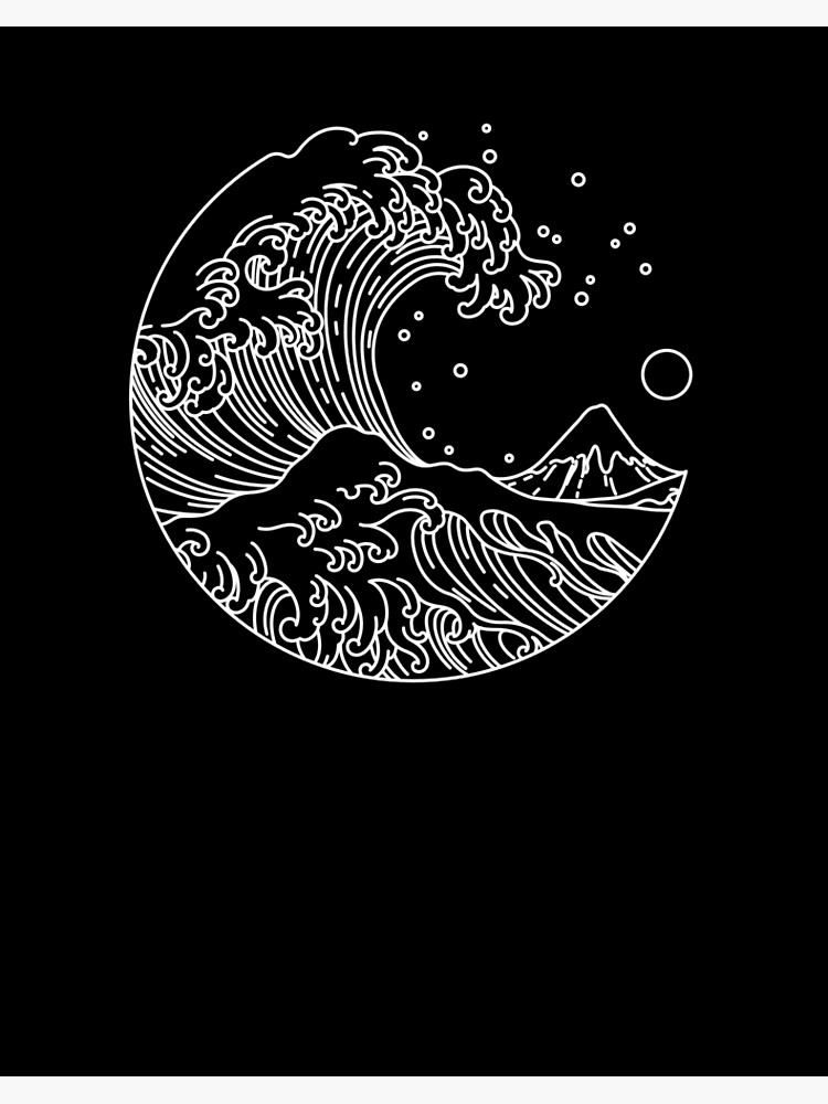 The Great Wave off Kanagawa Japanese Aesthetic Design Art Board Print for  Sale by enjoytheshirt