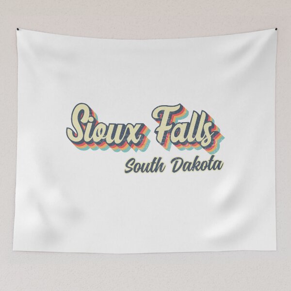 Item preview, Sioux Falls city South Dakota Retro Vintage 70s rainbow designed and sold by Teelogic.