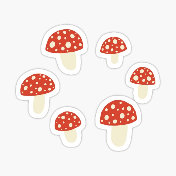 Magic mushroom circle Sticker