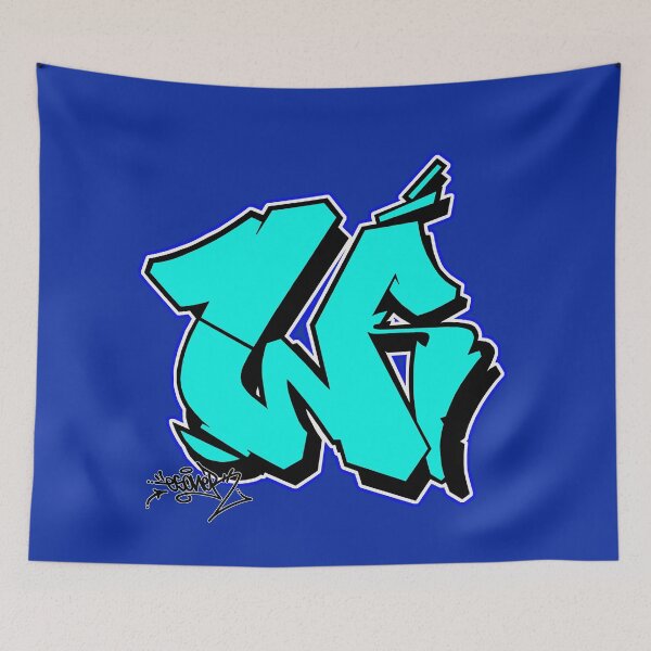 Item preview, BLUE W BY ESONE URBAN GRAFFITI STREET STYLE  designed and sold by GraffitiBomberZ.