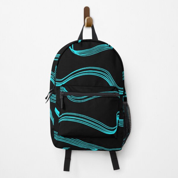 Item preview, Cyan color wavy lines designed and sold by KheinJohn.