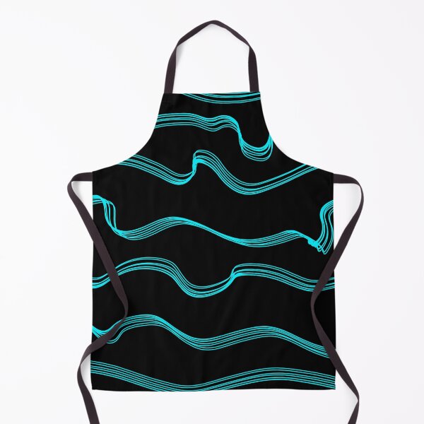 Item preview, Cyan color wavy lines designed and sold by KheinJohn.