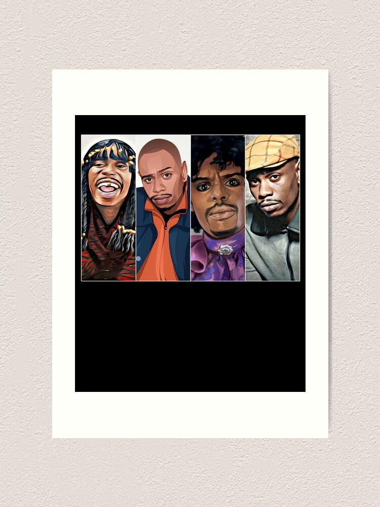 "Chappelle Design Show TV Series Main Characters Art" Art Print for