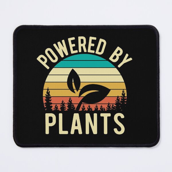 Item preview, Powered by Plants Vegan Retro Design designed and sold by MarinaBDesigns.