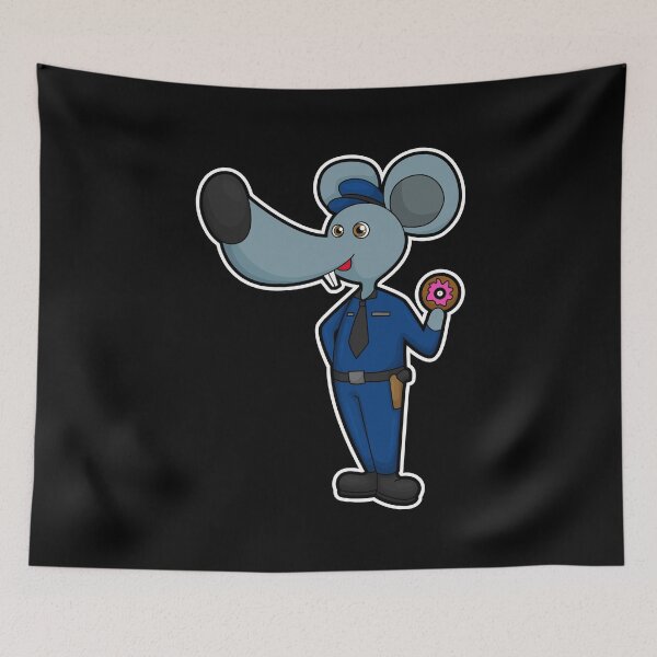 Item preview, Mouse as Police officer with Donut designed and sold by Snabdesign84.