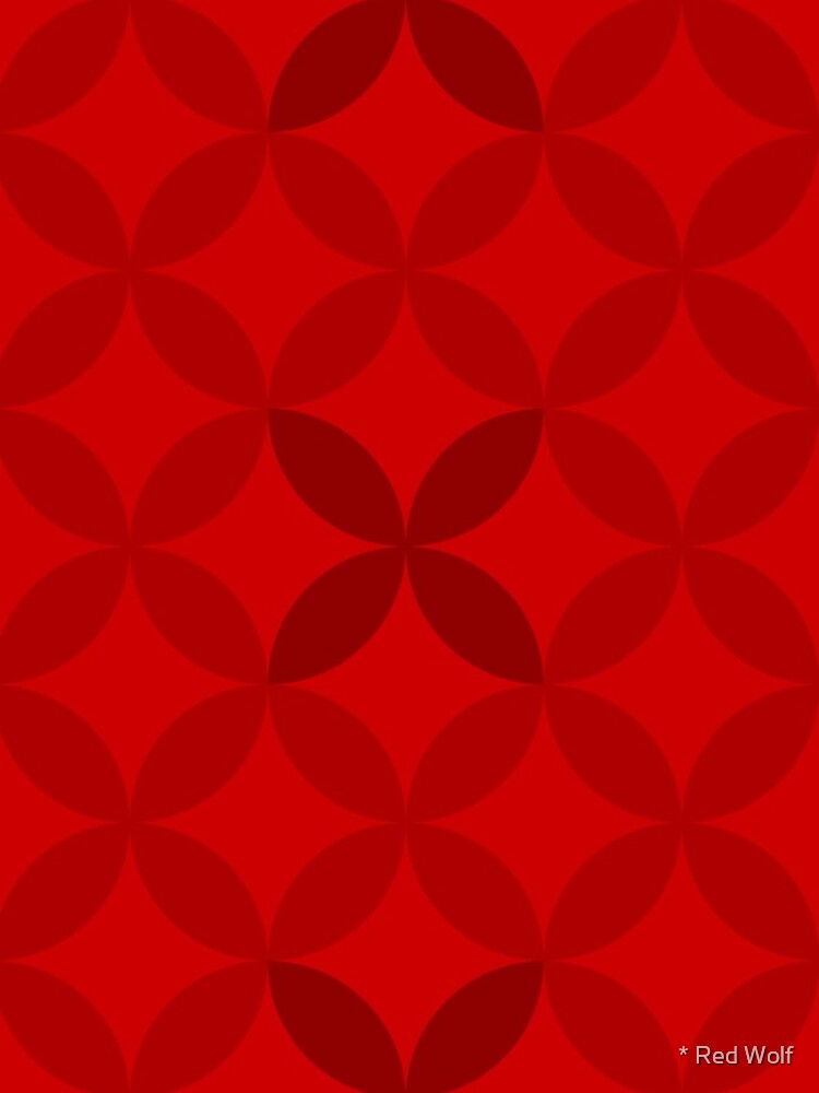 Thumbnail 4 of 4, iPhone Case, Geometric Pattern: Circle Nested: Ruby designed and sold by redwolfoz.
