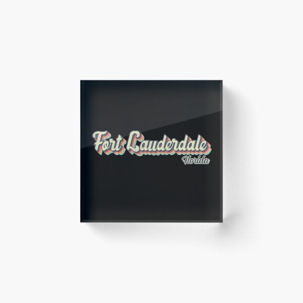 Item preview, Fort Lauderdale city Florida Retro Vintage 70s rainbow designed and sold by Teelogic.