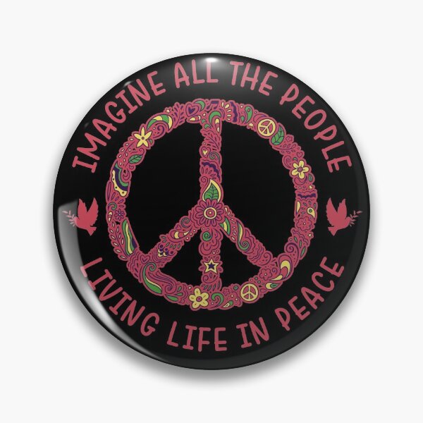 Item preview, Imagine All The People Living Life In Peace Motivation Quotes by John Lennon - Red designed and sold by CataRedBubble.