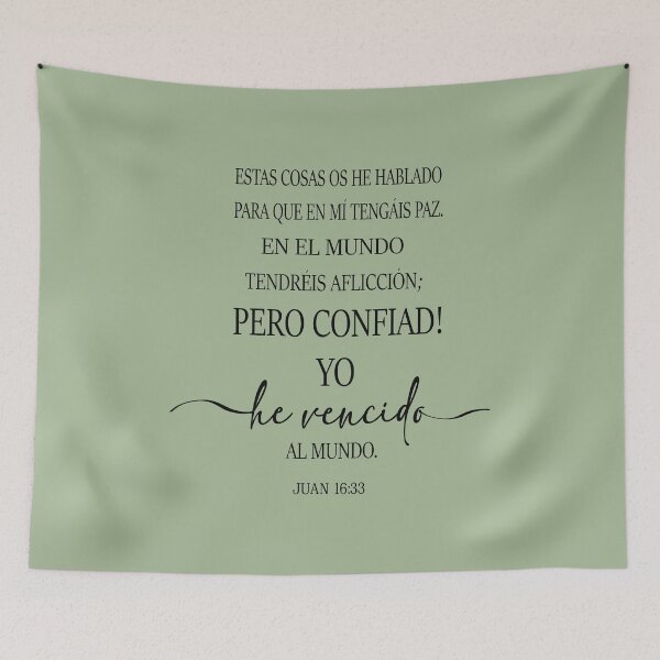 Item preview, Juan 16:33, Spanish Bible Verse designed and sold by Aryam Quotes.