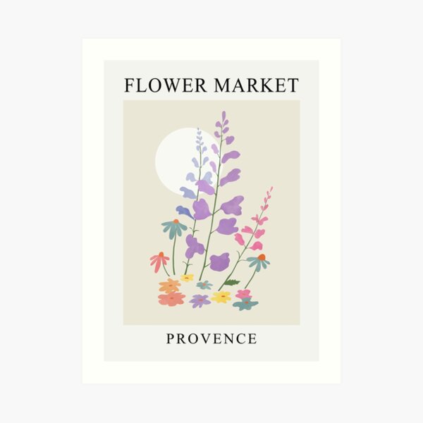 Flower market, French Provence Art Print