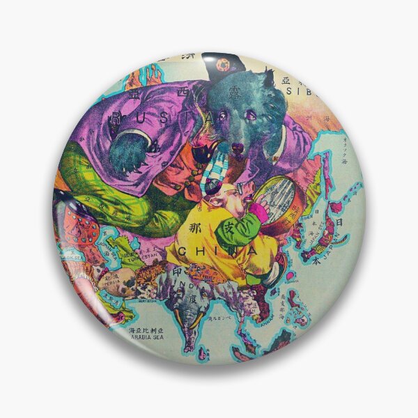 Item preview, Satirized World Map Published In Japan 1914 Remastered designed and sold by HushedCreations.