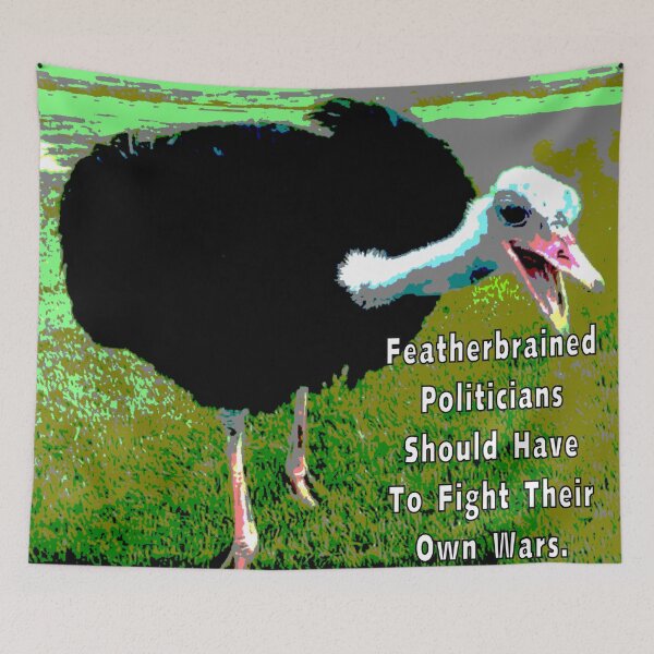 Item preview, Featherbrained Politicians Ostrich designed and sold by kristalcurt.