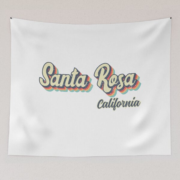 Item preview, Santa Rosa city California Retro Vintage 70s rainbow designed and sold by Teelogic.