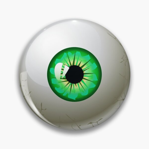 Eyeball Enamel Pin | Light Green Iris Pin