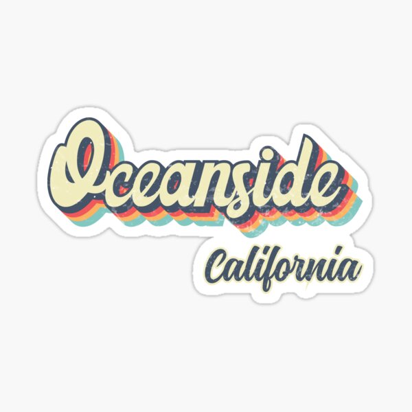 Item preview, Oceanside city California Retro Vintage 70s rainbow designed and sold by Teelogic.