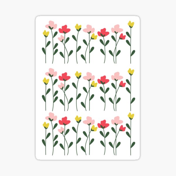 Simple Flower Pillows Sticker