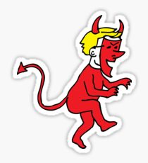 Cheeky Red Devil Boy - fun Halloween character by Cecca Designs Sticker
