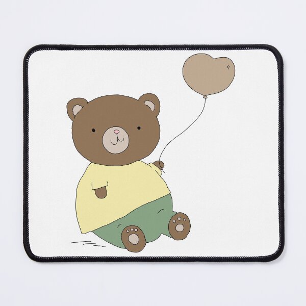 Item preview, Brown Teddy Bear Holding A Brown Heart Balloon designed and sold by Fananaa.