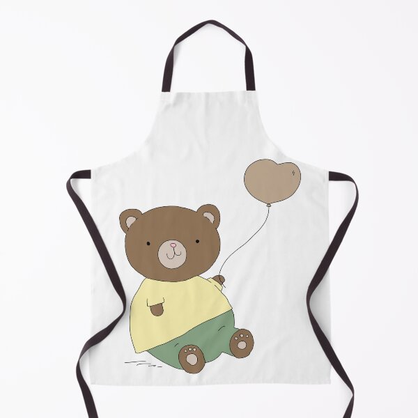 Item preview, Brown Teddy Bear Holding A Brown Heart Balloon designed and sold by Fananaa.