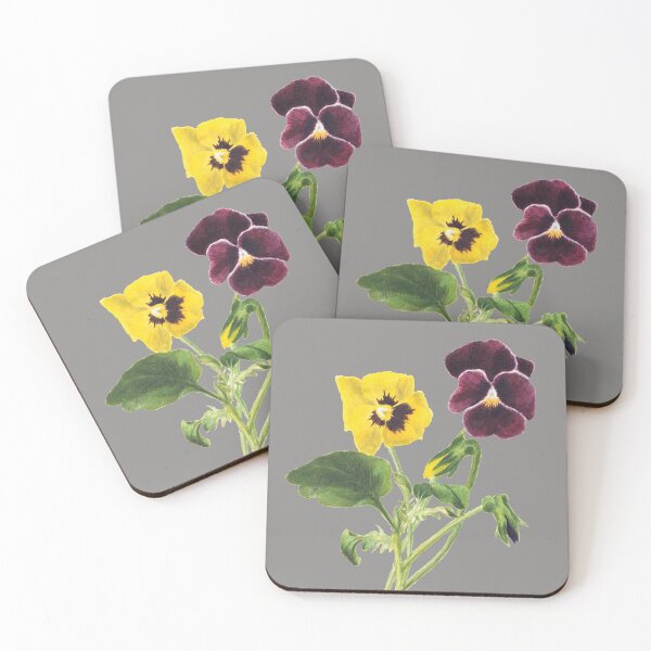 Item preview, Flores de pensamiento amarillas y moradas designed and sold by JoyforU.