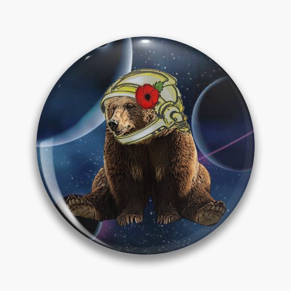 Item preview, Copy of astronaut bear with red flowers designed and sold by nasani.