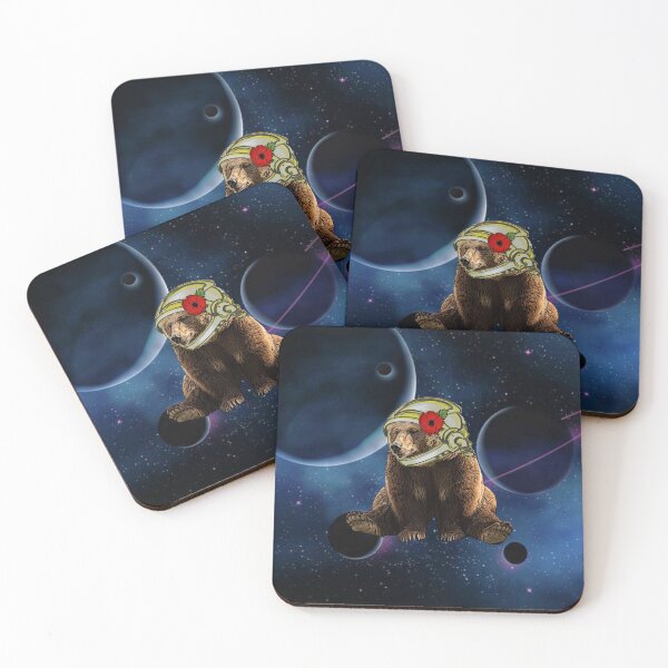 Item preview, Copy of astronaut bear with red flowers designed and sold by nasani.